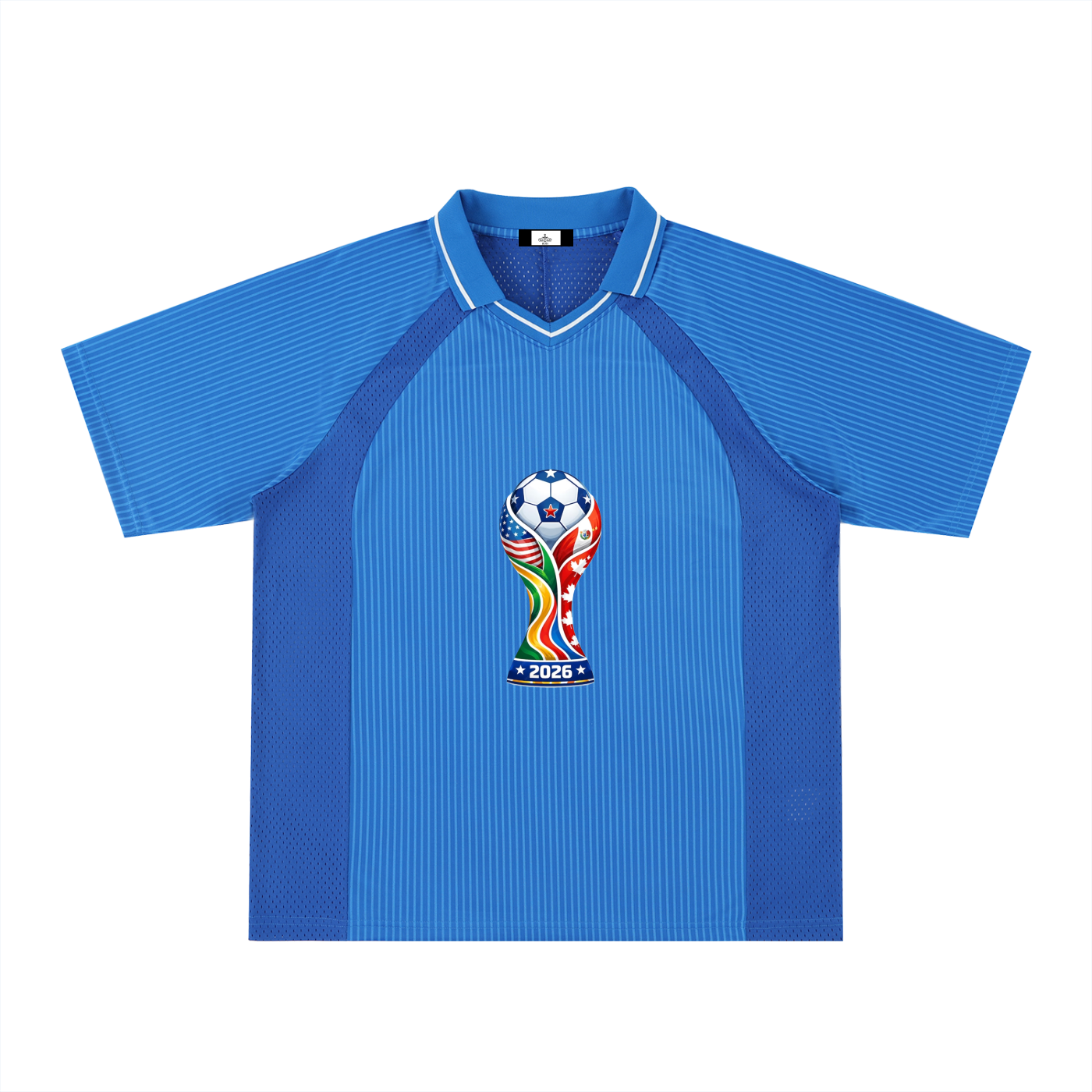 Striped V-Neck Soccer Jersey