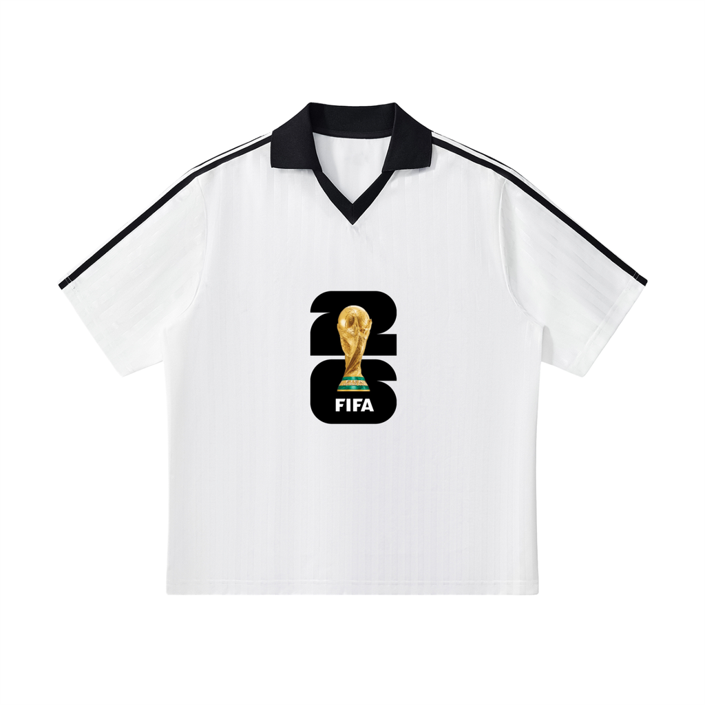 Contrast Collar Striped Soccer Jersey