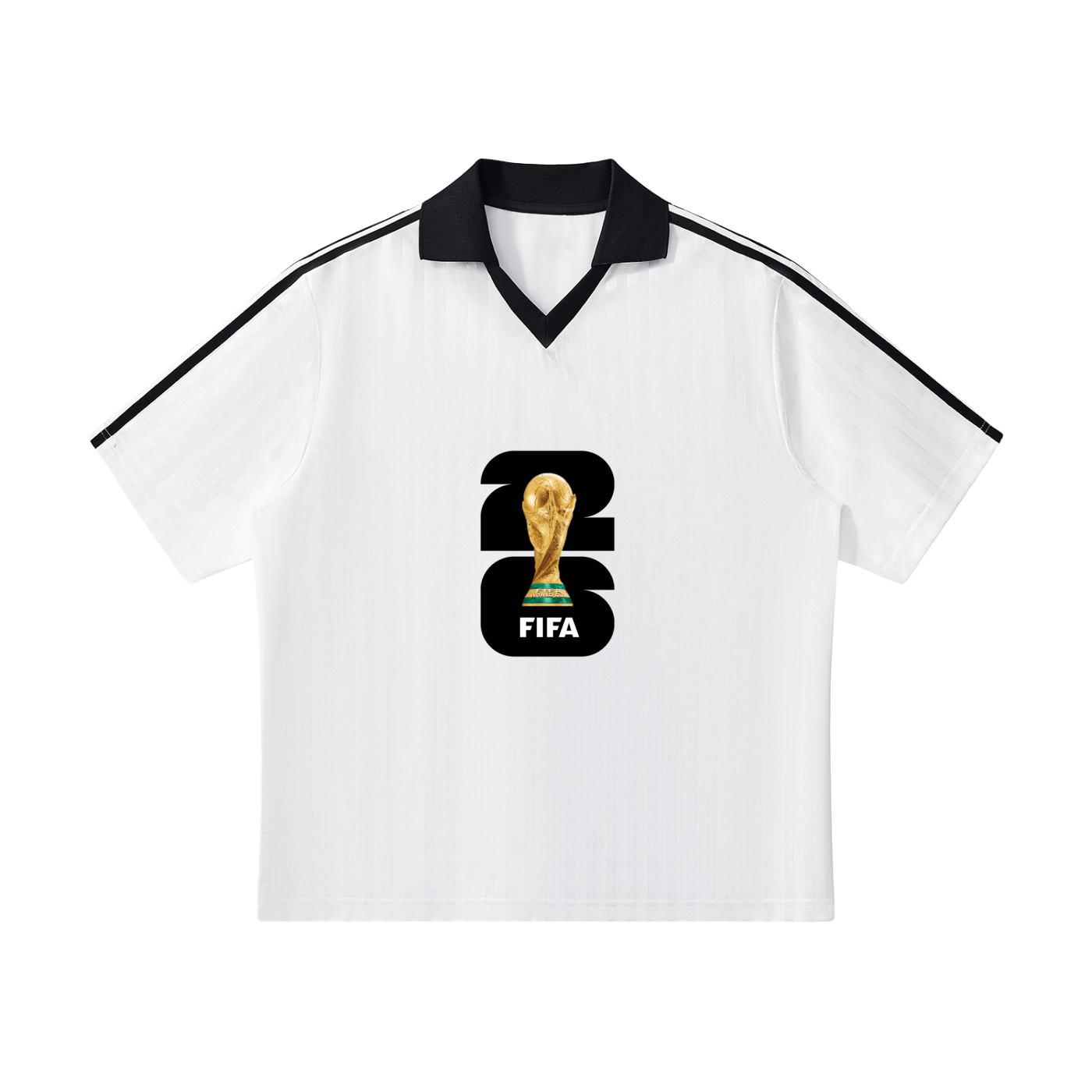 Contrast Collar Striped Soccer Jersey