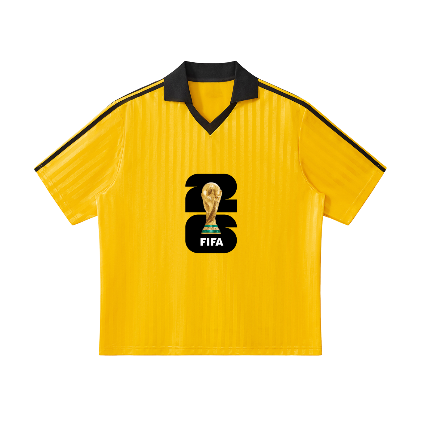 Contrast Collar Striped Soccer Jersey