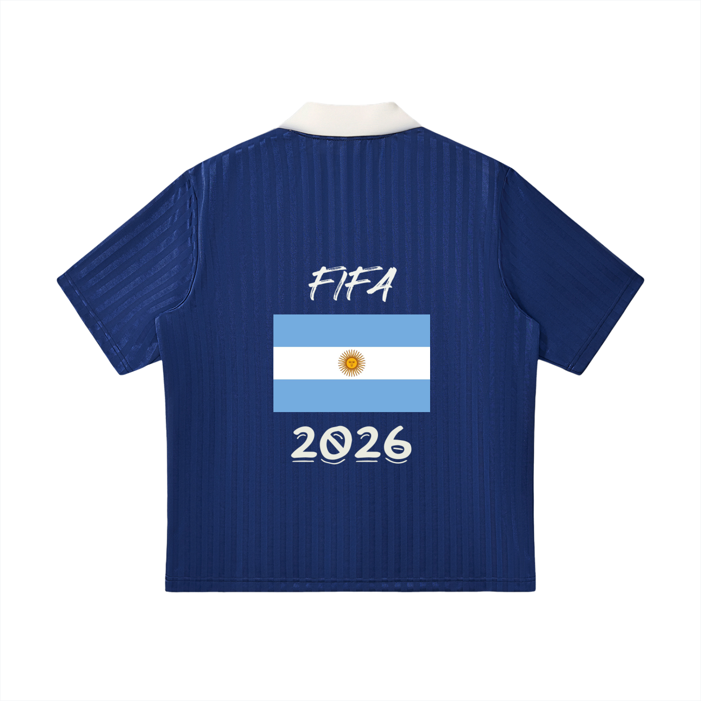 Contrast Collar Striped Soccer Jersey
