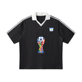 Contrast Collar Striped Soccer Jersey