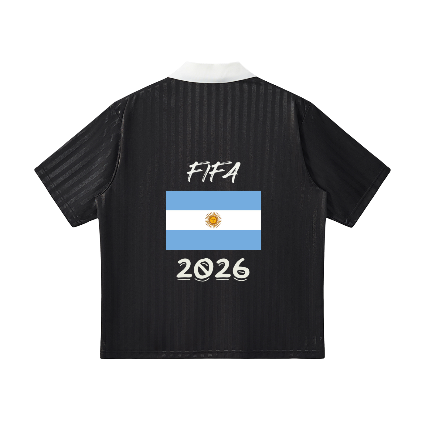 Contrast Collar Striped Soccer Jersey