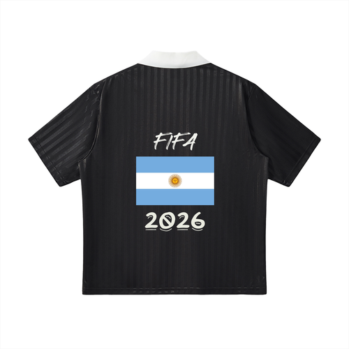 Contrast Collar Striped Soccer Jersey